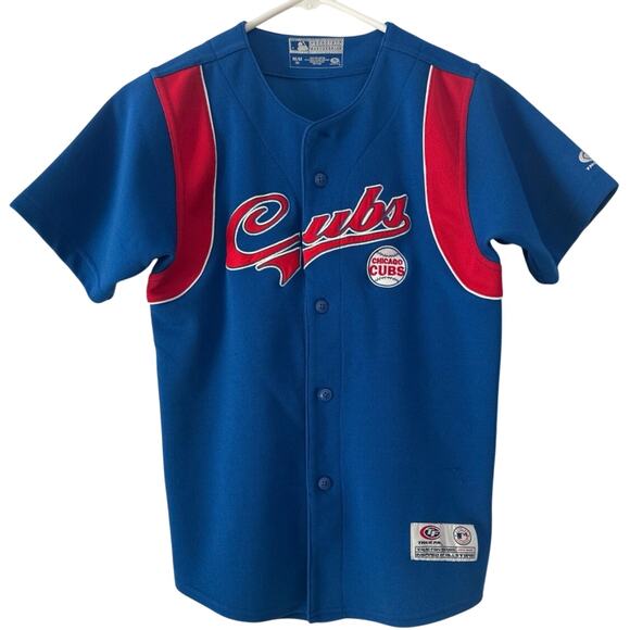 Chicago Cubs Jersey Sz 8 M/M Blue True Fan Great Condition - Picture 1 of 8